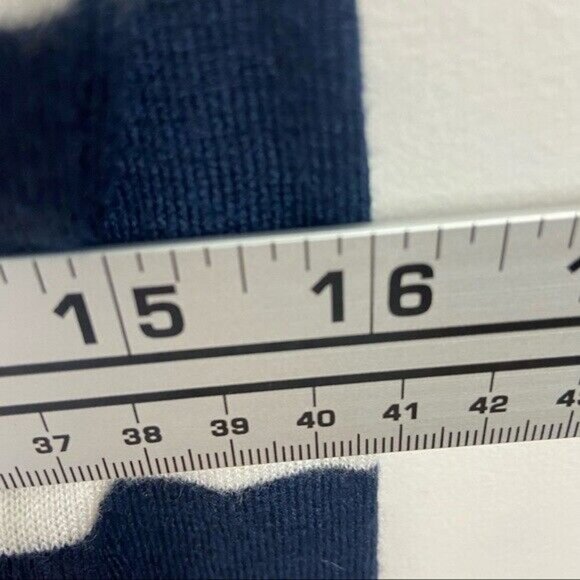Splendid Cashmere Blend Blue White Striped Pullover Sweater Size Small SE5628X2 - Picture 10 of 11